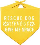 pawskido nevous give me some space dog bandana: reversible triangle bibs for a stylish pet scarf логотип