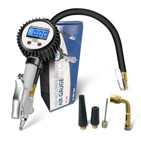 img 4 attached to 🚗 JINKEY Upgrade Digital Tire Pressure Gauge: Heavy Duty Inflator & Professional Reader, 0-255 PSI Gauge for Car Truck Bicycle Motorcycle