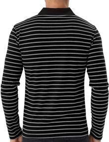 img 1 attached to 👔 MLANM Men's Sleeve Stripe Shirts: Optimized Design for Fashionable Apparel