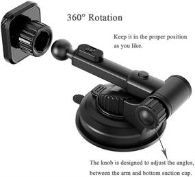 img 1 attached to 📱 Магнитное автомобильное крепление для телефона: универсальное крепление на приборной панели и лобовом стекле, мощный вакуумный крюк и регулируемая рука