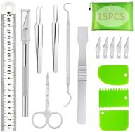 🔧 enhanced precision crafting: 15pcs basic craft vinyl weeding tools set for cricut vinyl silhouettes lettering - complete with storage bag logo