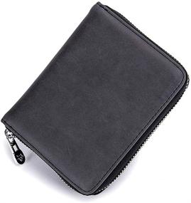 img 4 attached to 🧳 Genuine Leather Credit Holder Passport Wallet - Premium Men's Accessories