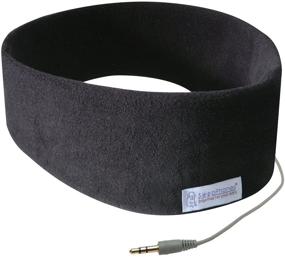 img 4 attached to 🎧 AcousticSheep SleepPhones Classic - Corded Headphones for Sleep, Travel, and More - The Original and Most Comfortable Headphones for Sleeping - Midnight Black Fleece Fabric (Size M)
