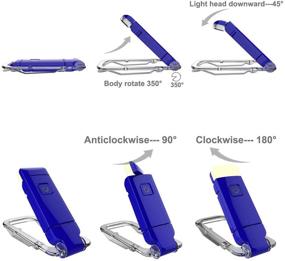 img 3 attached to 📘 BIGLIGHT Book Reading Light: LED Clip on, USB Rechargeable, Adjustable Brightness for Kids & Bedtime Reading, Blue