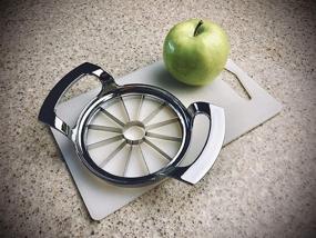 img 3 attached to 🍏 Effortless Apple Slicing & Cleaning - Extra Large 12-Slice Stainless Steel Apple Slicer Cutter with Citrus Peeler Tool