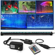 mulcolor rgb led fish tank light with bubbler for 15-25 gallon aquariums (air pump not included) - color changing, 21inches/52cm logo