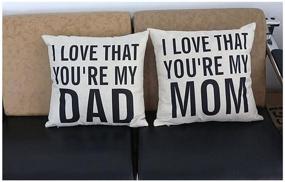 img 1 attached to 🎁 Unique I Love That You're My Mom Decorative Throw Pillow Case, Cotton Linen Square Cushion Cover 18 x 18 Inches - Perfect Mom Gifts, Mom Birthday Gifts