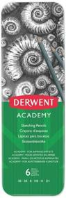 img 3 attached to 📚 Набор скетчинговых карандашей Derwent Academy - 6 степеней твердости - металлическая коробка - упаковка из 6 штук (2301945)