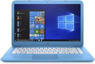 💻 hp stream 14-inch laptop: intel celeron n3060, 4gb ram, 32gb storage, windows 10 home s mode, office 365 - aqua blue (14-cb010nr) logo
