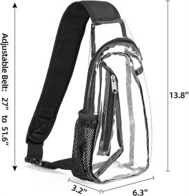 img 3 attached to Backpack Approved Transparent Crossbody Adjustable