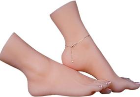 img 1 attached to 💅 Soft Silicone Life-Size Female Model Feet: Perfect for Artistic Sketches, Nail Art Practice, Jewelry, and Footwear Display