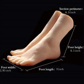 img 3 attached to 💅 Soft Silicone Life-Size Female Model Feet: Perfect for Artistic Sketches, Nail Art Practice, Jewelry, and Footwear Display