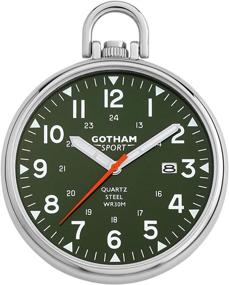 img 4 attached to Gotham Stainless Analog Quartz GWC14109SG