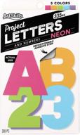 🎨 artskills neon project letters & numbers kit - assorted neon colors - 310 count (pa-1464) - 7x9.25 inches logo