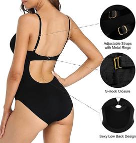 img 3 attached to Hilor Swimsuits Keyhole Bathing Swimwear