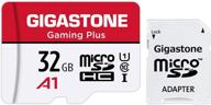 🎮 gigastone 32gb micro sd card - gaming plus, for nintendo switch, smartphone, roku - full hd video recording, uhs-i u1 a1 class 10, up to 90mb/s - includes microsd to sd adapter logo