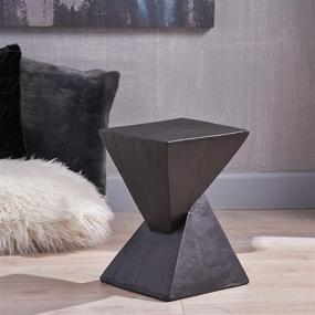 img 1 attached to 🏺 305826 Christopher Knight Home Jerod Black Accent Table - Light-Weight Concrete