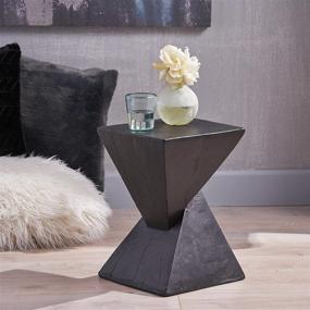 img 3 attached to 🏺 305826 Christopher Knight Home Jerod Black Accent Table - Light-Weight Concrete