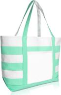 👜 dalix premium striped cotton canvas handbags & wallets for women in totes logo