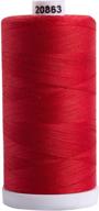🧵 red 1200 yard spool of 100% cotton thread by connecting threads logo