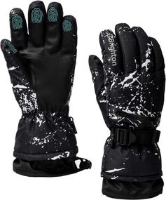 img 4 attached to Stay Warm and Dry: Waterproof Ski Gloves for Outdoor Winter Sports - Men and Women's Cold Weather Snowboard Gloves with Touch Screen Functionality