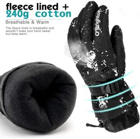 img 1 attached to Stay Warm and Dry: Waterproof Ski Gloves for Outdoor Winter Sports - Men and Women's Cold Weather Snowboard Gloves with Touch Screen Functionality