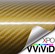 vvivid epoxy high gloss carbon fiber automotive vinyl wrap (gold logo