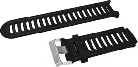 img 3 attached to 📦 QGHXO Garmin Forerunner 910XT Replacement Band - Soft Silicone Watch Strap, Fits 6.0"-8.1" Wrist