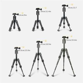 img 3 attached to AFAITH 20-inch Tabletop Tripod with 360° Panorama & 1/4 inches Quick Release Plate - Lightweight Travel Tripod for Canon Nikon DSLR Camera