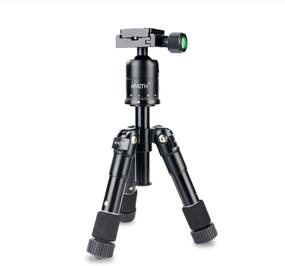 img 4 attached to AFAITH 20-inch Tabletop Tripod with 360° Panorama & 1/4 inches Quick Release Plate - Lightweight Travel Tripod for Canon Nikon DSLR Camera