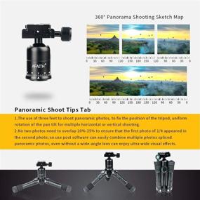 img 1 attached to AFAITH 20-inch Tabletop Tripod with 360° Panorama & 1/4 inches Quick Release Plate - Lightweight Travel Tripod for Canon Nikon DSLR Camera