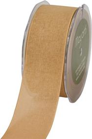 img 1 attached to 🎀 May Arts 1.5-Inch Wide Natural Faux Linen Ribbon