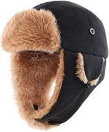 ❄️ get winter-ready with connectyle toddler fleece trapper hats & caps for boys' accessories logo