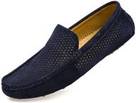 genuine leather breathable men's unn loafers - moccasins shoes logo