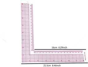 img 1 attached to 📏 OBPFY 2 Pack 90° Plastic Sewing Gauge L-Square Curve Ruler 8-Inch/17cm - Ultimate Tailor's Tool for Precise Garment Pattern Making & Dress Design