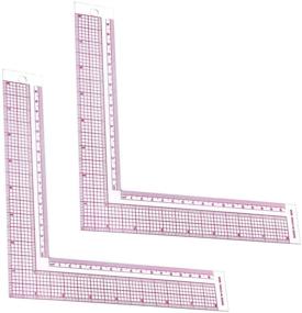 img 2 attached to 📏 OBPFY 2 Pack 90° Plastic Sewing Gauge L-Square Curve Ruler 8-Inch/17cm - Ultimate Tailor's Tool for Precise Garment Pattern Making & Dress Design