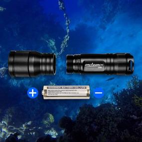 img 1 attached to 🤿 ORCATORCH D560 Mini Scuba Dive Light Headlamp - Rotary Switch, 360° Rotatable Mask Clip, Underwater Torch with Backup Batteries, Lanyard, O-Rings [Snorkel Mask Not Included]