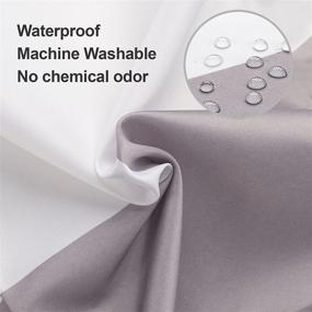 img 2 attached to 🚿 AmazerBath Fabric Shower Curtain Liner: 85 GSM Washable Polyester Cloth with Grey Stripe, Waterproof Bathroom Shower Curtains - Hotel Quality, 70x72 Inches Gray Shower Liners with 2 Magnets