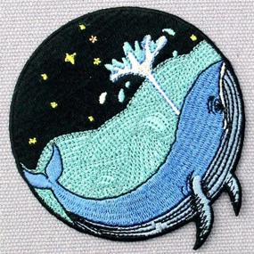 img 2 attached to 🐋 Whale in The Sea Emblem: Stunning Embroidered Applique for Iron On or Sew On