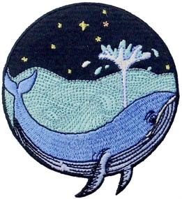 img 4 attached to 🐋 Whale in The Sea Emblem: Stunning Embroidered Applique for Iron On or Sew On