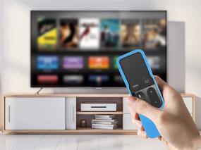 img 2 attached to 📱 TOKERSE Silicone Case for Apple TV 4K 4th 5th Generation Siri Remote - Anti-Slip Shockproof Soft Cover - Blue