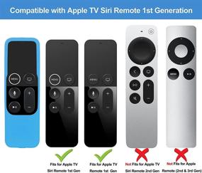 img 3 attached to 📱 TOKERSE Silicone Case for Apple TV 4K 4th 5th Generation Siri Remote - Anti-Slip Shockproof Soft Cover - Blue