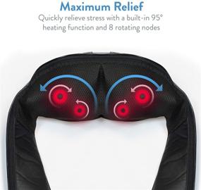 img 1 attached to 🔥 AccuMed Shiatsu массажер для шеи и спины с подогревом - глубокий массаж для спины, шеи, плеч, пресса и ног - облегчение боли в мышцах глубоких тканей - офис, дом и автомобиль (модель ACM668-В)