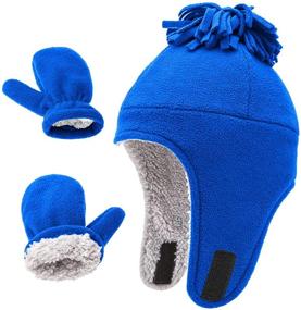img 3 attached to Gloves Earflap Weather Accessory RoyalBlue Boys' Accessories
