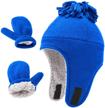 gloves earflap weather accessory royalblue boys' accessories logo
