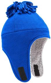 img 1 attached to Gloves Earflap Weather Accessory RoyalBlue Boys' Accessories