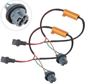 img 3 attached to 🔌 Aramox Resistor Connector for LED Turn Signal Lights - 7440 T20 50W8RJ Hyper Flash Fix, Error Free Wiring Adapters