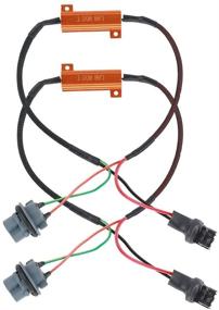 img 4 attached to 🔌 Aramox Resistor Connector for LED Turn Signal Lights - 7440 T20 50W8RJ Hyper Flash Fix, Error Free Wiring Adapters