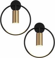 kco lighting modern wall sconces 1-light wall mounted light mid century wall decor lighting lamp circular bedroom light fixture (gold логотип