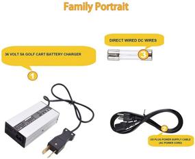 img 1 attached to ⚡️ High-quality 36V Golf Cart Battery Charger, 5A Compatible with Club Car DS, EZGO TXT, and Yamaha